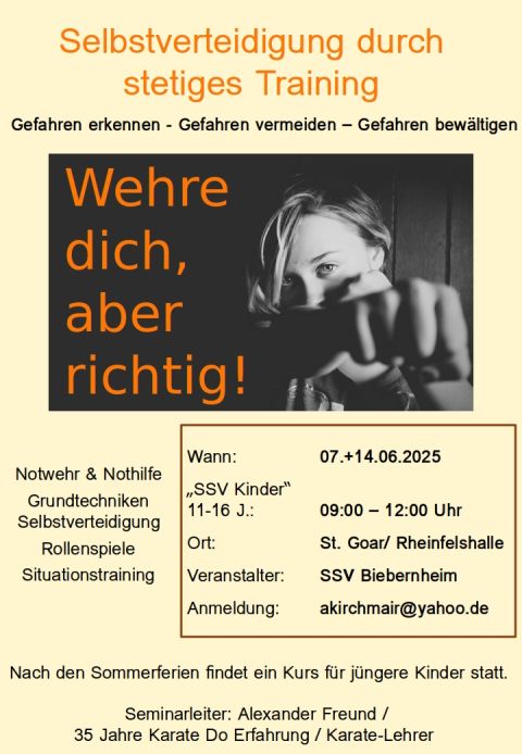 SSV Biebernheim 1961 e.V. Selbstverteidigungskurs